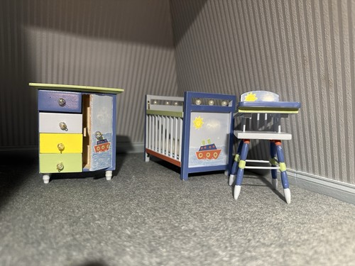 Blue baby cot dresser high - baby,