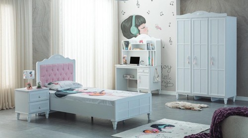 White group kids bed - kids,
