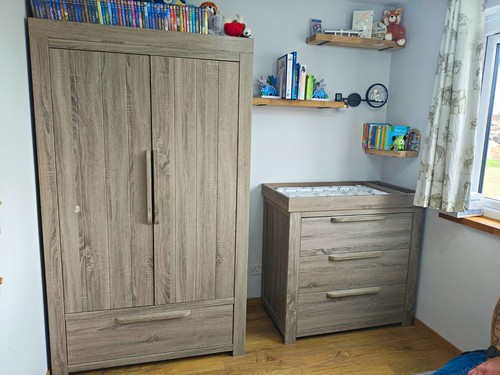 Grey wood grain 3pc - wood,