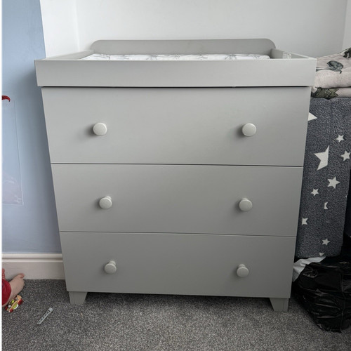 Grey wood nursery bedroom set - grey,